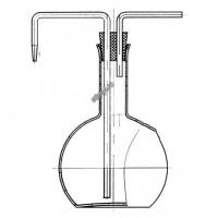 Промывалка стеклянная 1000 мл резиновая пробка